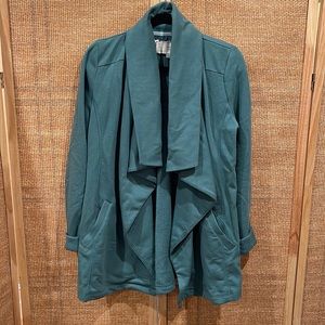 Blue/Green sweatshirt jacket- size medium